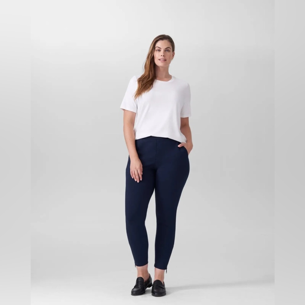 Universal Standard Moro Ankle Ponte Pants with Zippers, Navy Size S (14/16)